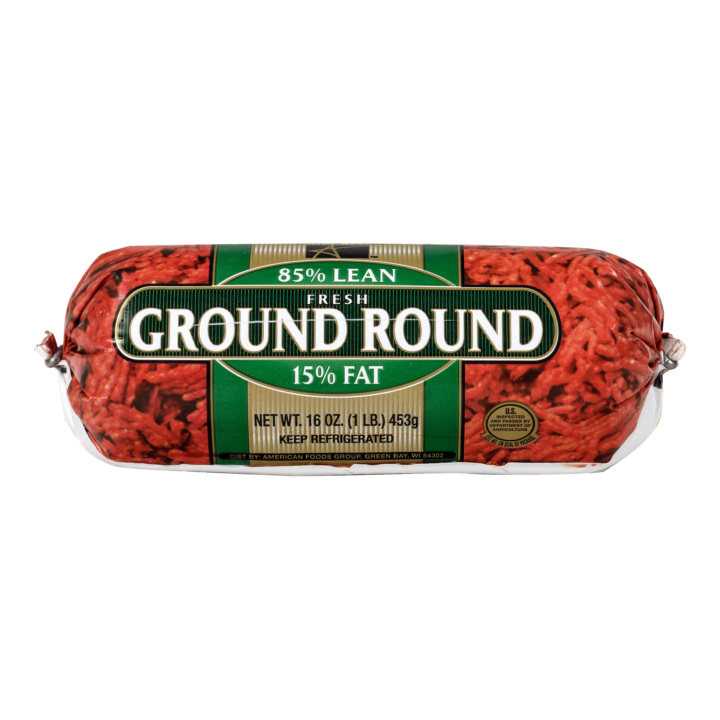 Fresh 85/15 Fine Ground Beef Round 24/1 Lb Chubs