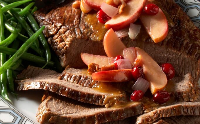 Beef Brisket with Savory Sauteed Apples