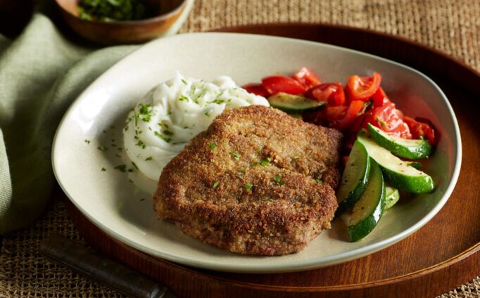 Country-Fried Steaks with Tomato-Basil Sauce