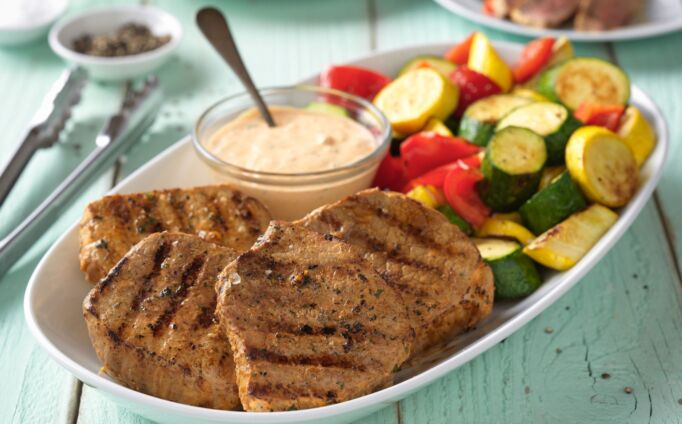 Eye of Round Steaks with Garlic-Yogurt Marinade