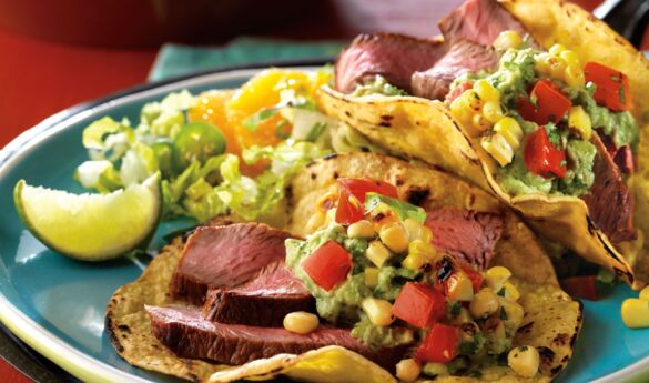 Grilled Southwest Steaks with Spicy Corn Salsa
