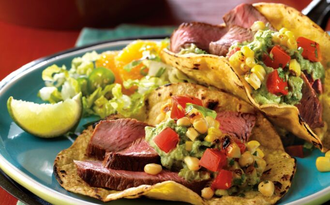 Grilled Southwest Steaks with Spicy Corn Salsa