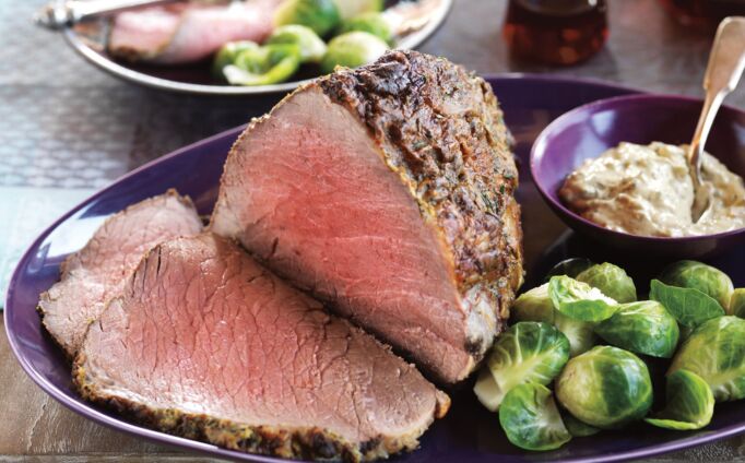 Herbed-Mustard Topped Beef Roast