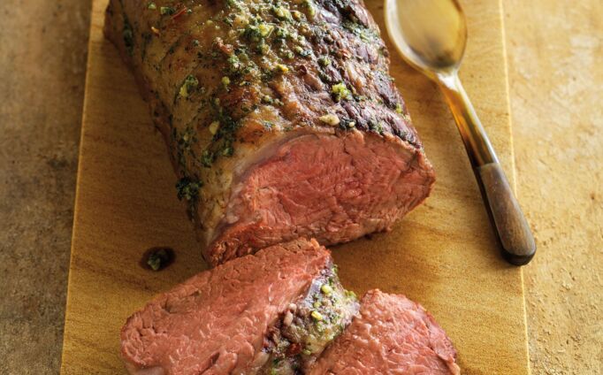 Pesto-Rubbed Ribeye Roast