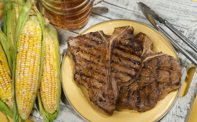 Santa Fe Grilled Beef Steaks & Corn