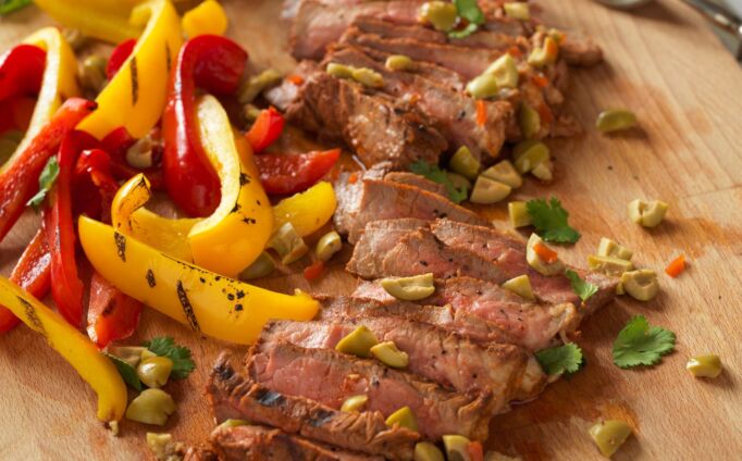 Spanish-Style Grilled Steaks with Olives