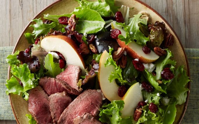 Beef Tenderloin, Cranberry and Pear Salad